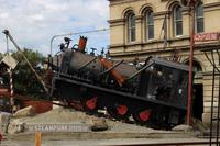 Alte Lokomotive in Oamaru