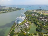 Aussicht vom Marina Bay Sands Hotel