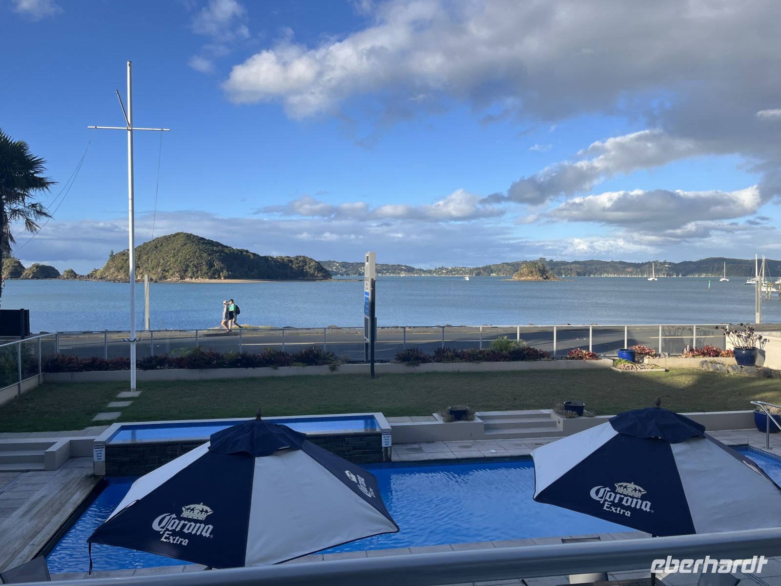 Blick aus unserem Hotel in Paihia