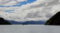 Blick vom Strand in Picton 
