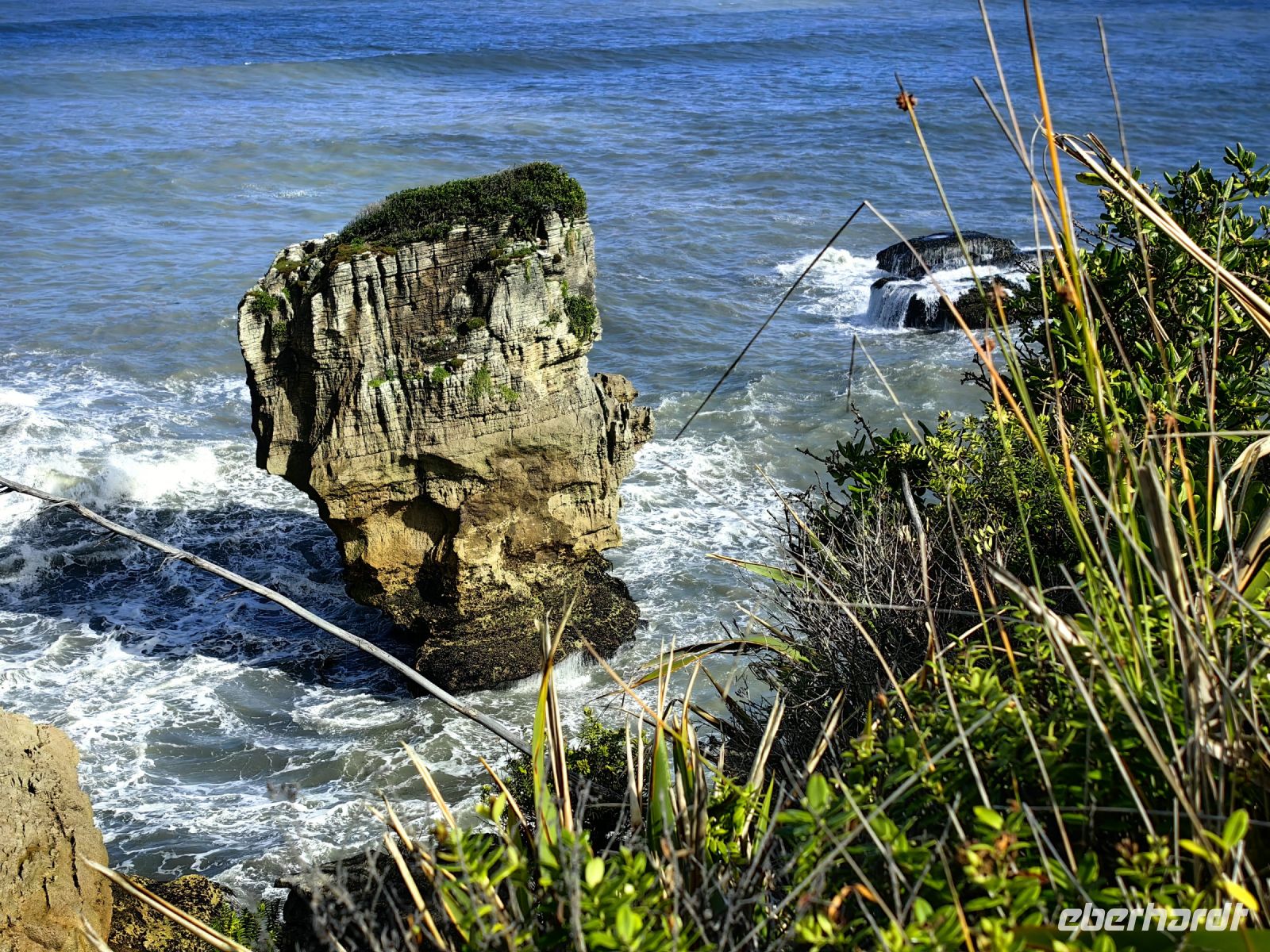 Felsen in der Brandung bei Punakaiki