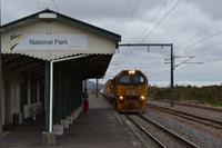 Historischer Bahnhof National Park mit Güterzug