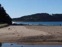 Hot Water Beach, nur ein kleiner Flecken ist beheizt.