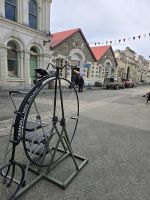 Oamaru Stadt mit Künstler