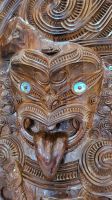 Rundreise Neuseeland - Maorimaske im Besucherzentrum im Tongariro-Nationalpark