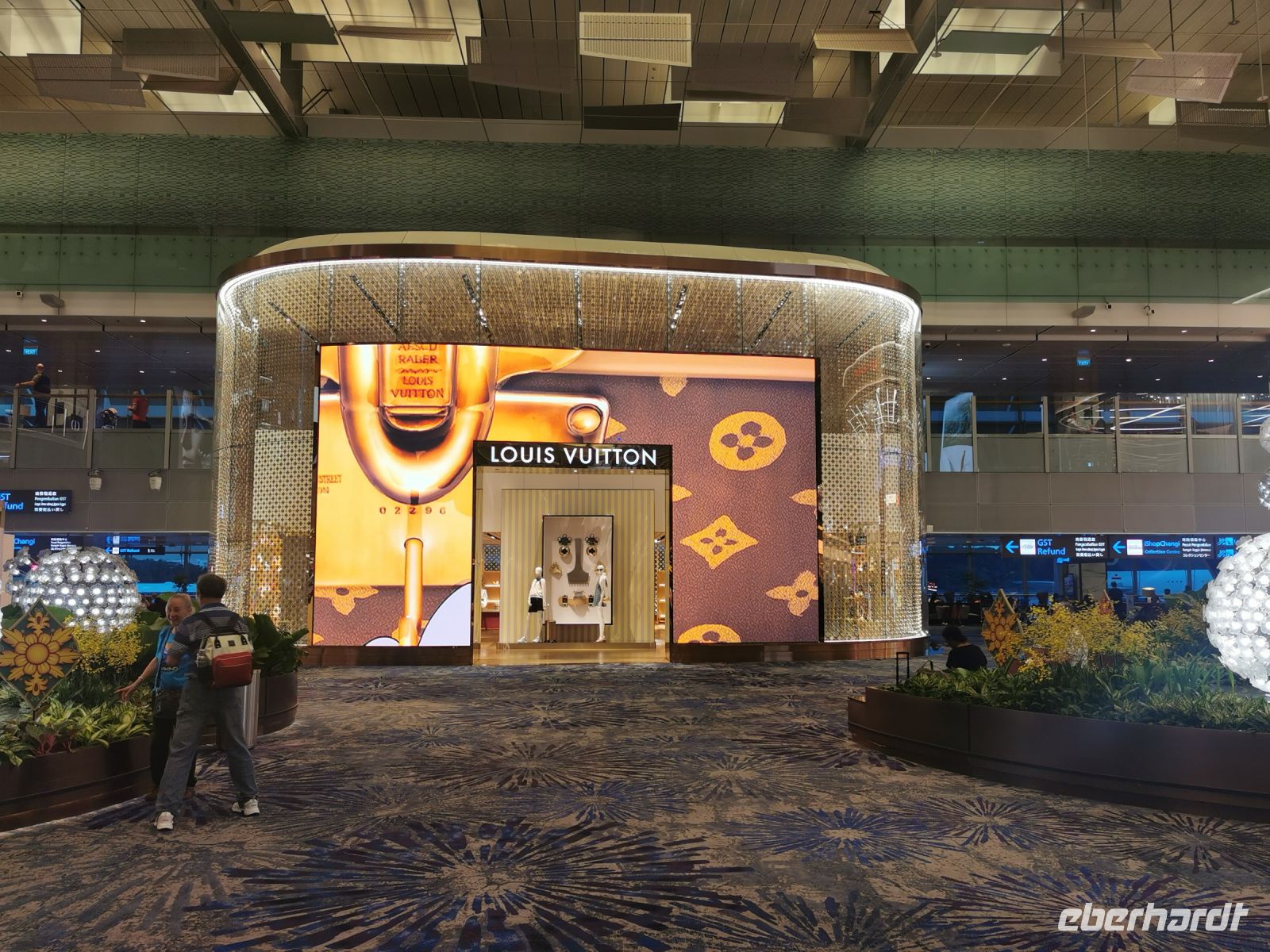 Singapur, Changi Airport, Marke, in Szene gesetzt