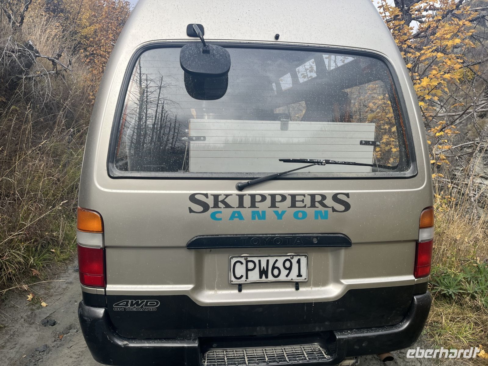 Unser Auto im Skippers Canyon