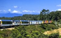 Unser Kiwirail auf dem Weg nach Christchurch