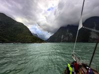 Wir fahren durch den faszinierenden Milford Sound