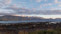 schneebedeckte Berge zum Sonnenaufgang, Kaikoura, Neuseeland