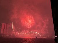 Rotterdam - Silvesterfeuerwerk an der Erasmusbrücke