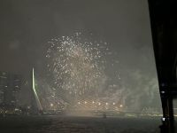 Rotterdam - Silvesterfeuerwerk an der Erasmusbrücke