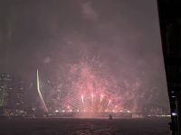 Rotterdam - Silvesterfeuerwerk an der Erasmusbrücke