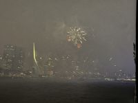 Rotterdam - Silvesterfeuerwerk an der Erasmusbrücke