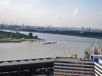 Blick auf das Hafengelände von Antwerpen