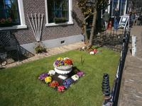 Der gestaltete Vorgarten eines Hauses