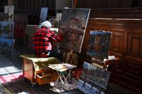 017 Amsterdam, Maler in der Westerkerk