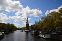 039 Amsterdam, Oudeschans mit altem Stadtturm
