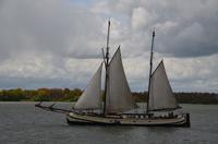 166 Mit dem Salondampfer über das Ijsselmeer, vor Enkhuizen