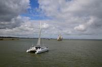 168 Mit dem Salondampfer über das Ijsselmeer, vor Enkhuizen