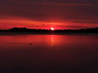 Ein Sonnenuntergang wie im südlichen Afrika rundet unseren zweiten Tag in den Niederlanden ab