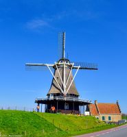 Mit dem Dampfzug von Hoorn nach Medemblik - Windmühle