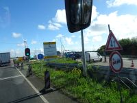 Auffahrt auf den Abschlussdeich...