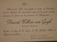 ...Todesanzeige von van Gogh...