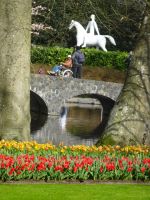 ... Keukenhof - Pferd mit Reiter ...
