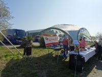 Sassenheim - unser Busstellplatz unmittelbar an der Blumencorso - Strecke...