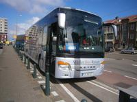 Scheveningen, Busparkplatz mit unserem Reisebus