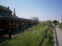 Medemblik, Blick von der Düne auf den Bahnhof