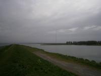 Fotostop auf dem Deich bei der Fahrt nach Enkhuizen