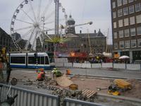 Amsterdam, Baustelle am National-Monument