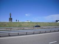 Auf dem Abschlussdeich von Holland nach Friesland