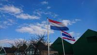 Blumenkorso unter niederländischer Flagge
