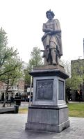 Rembrandtstatue auf dem Rembrandtplatz in Amsterdam