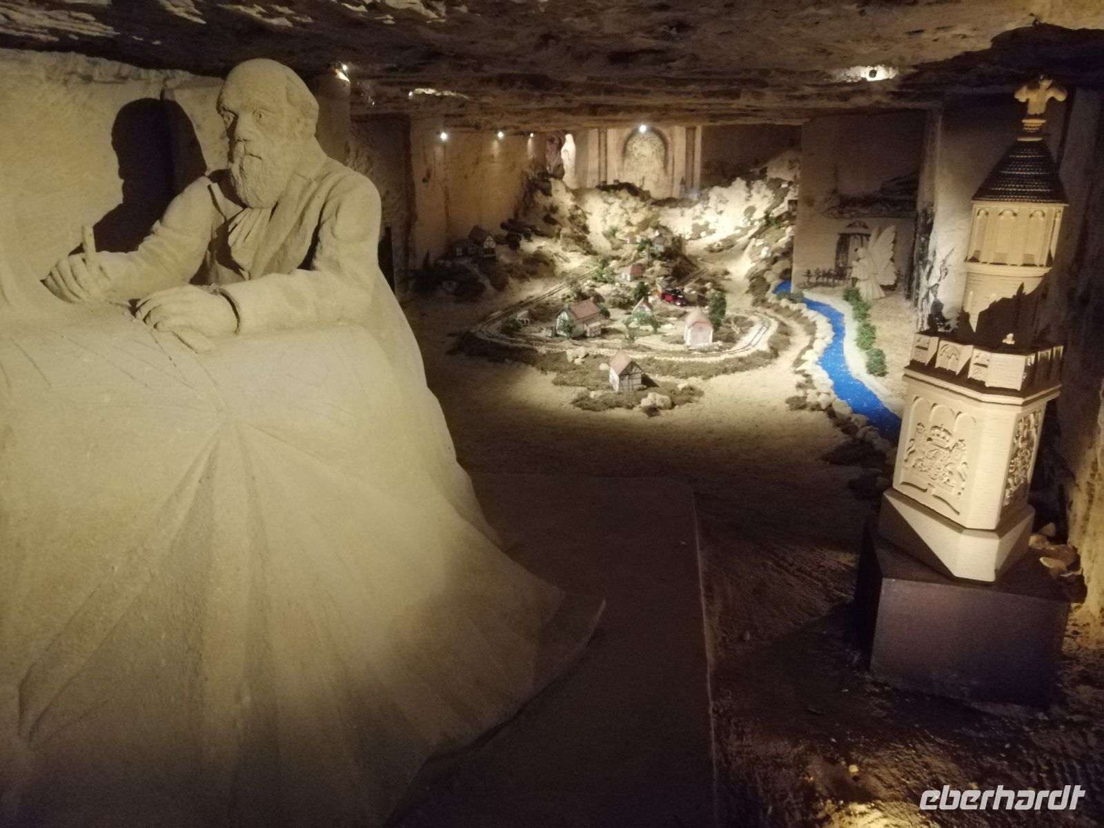 Besichtigung der Grotten Mergelrijk, Valkenburg - Ausstellungsraum 