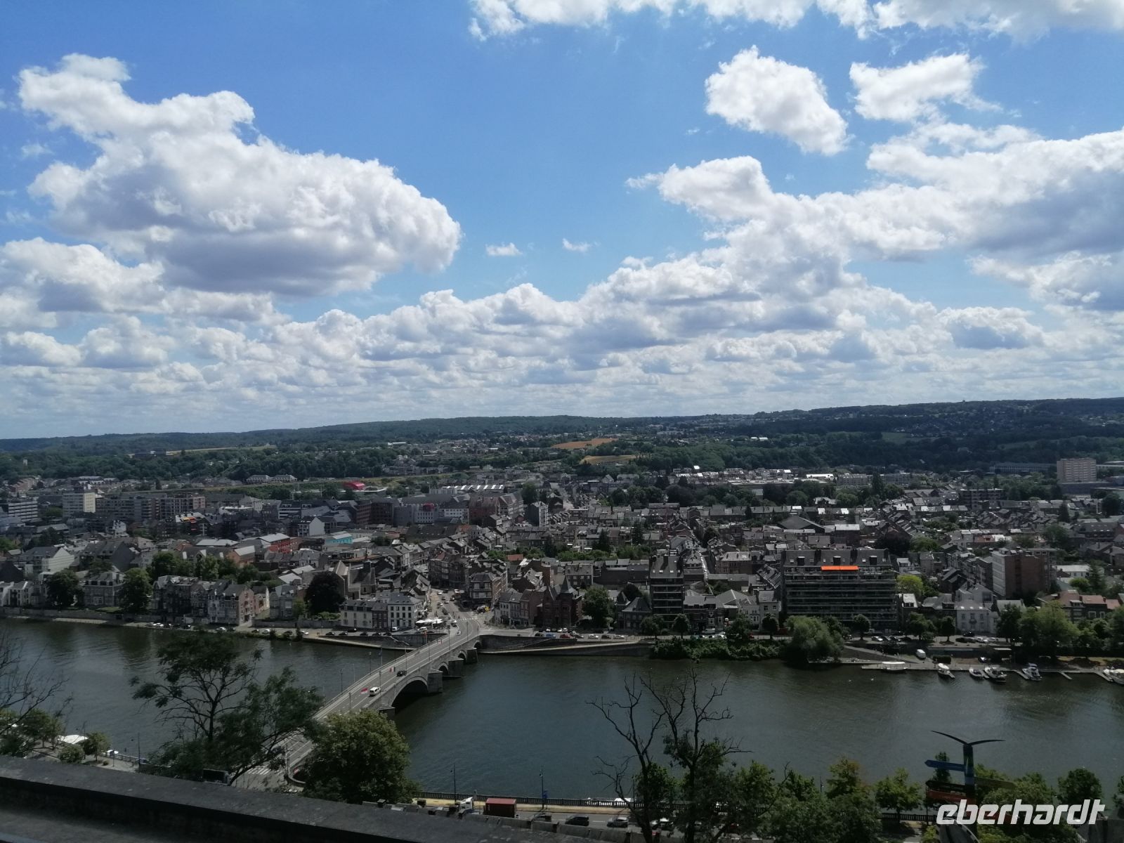 Blick von der Zitadelle von Namur auf die Stadt