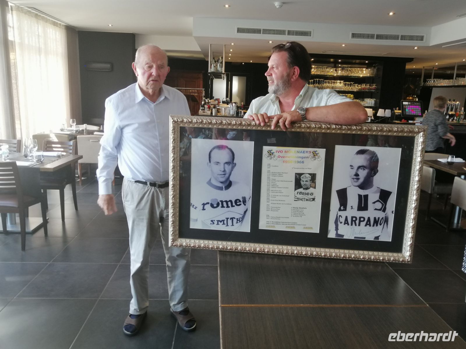 Emile Molenaers stellt seinen Vater Yvo (geb. 1934) vor, Hotel Malpertuus in Riemst