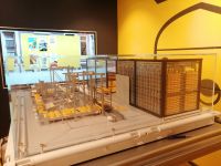 Modell der Käseproduktion im Käselagerjaus in Woerden