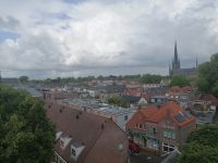 Blick von der Getreidemühle de Windhond auf Woerden