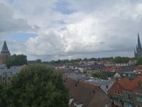 Blick von der Getreidemühle de Windhond auf Woerden