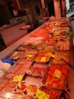 Fischhändler-Stand auf dem Markt in Amersfoort