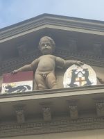 Figur an einem Haus Dordrecht 