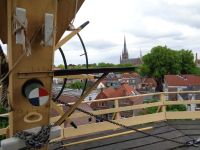 Aussicht von Mühlenbalustrade auf Woerden, Niederlande