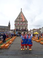 Käsemarkt am Rathaus, Gouda, Niederlande