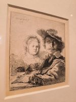 Rembrandt und Saskia. Radierung
