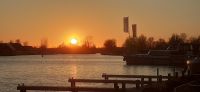 Sonnenuntergang am Hotel