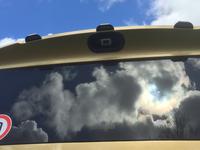 Spiegelung im Bus 